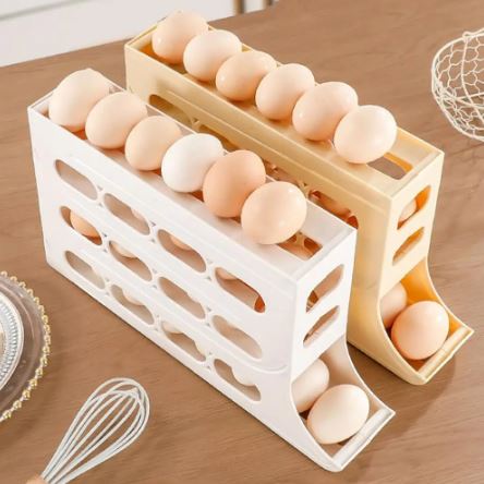 30-Egg Capacity Automatic Sliding Egg Holder with 4 Levels