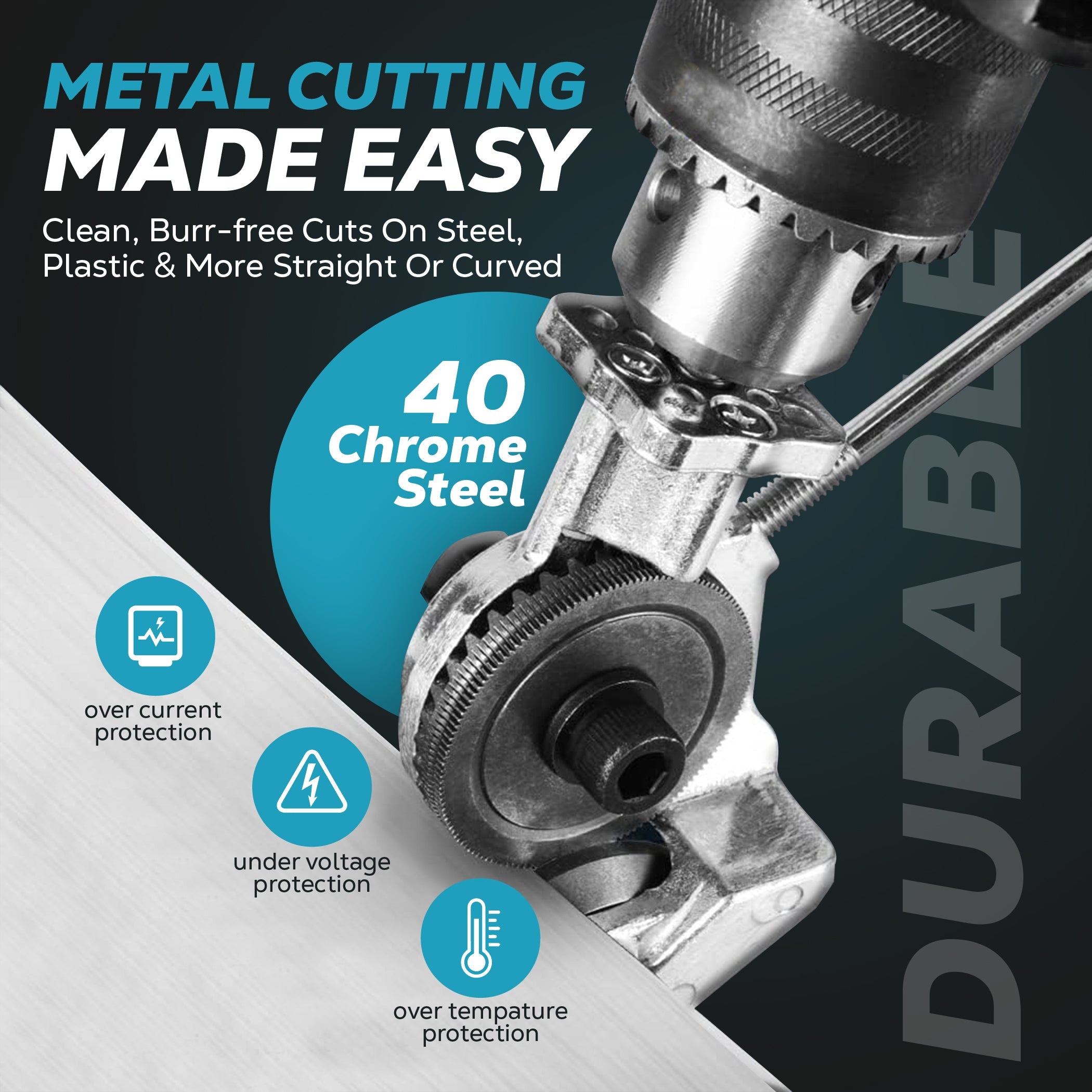 SteelSlice™ — Turn Your Drill Into a Safe, Lightning-Fast Metal Cutting Machine