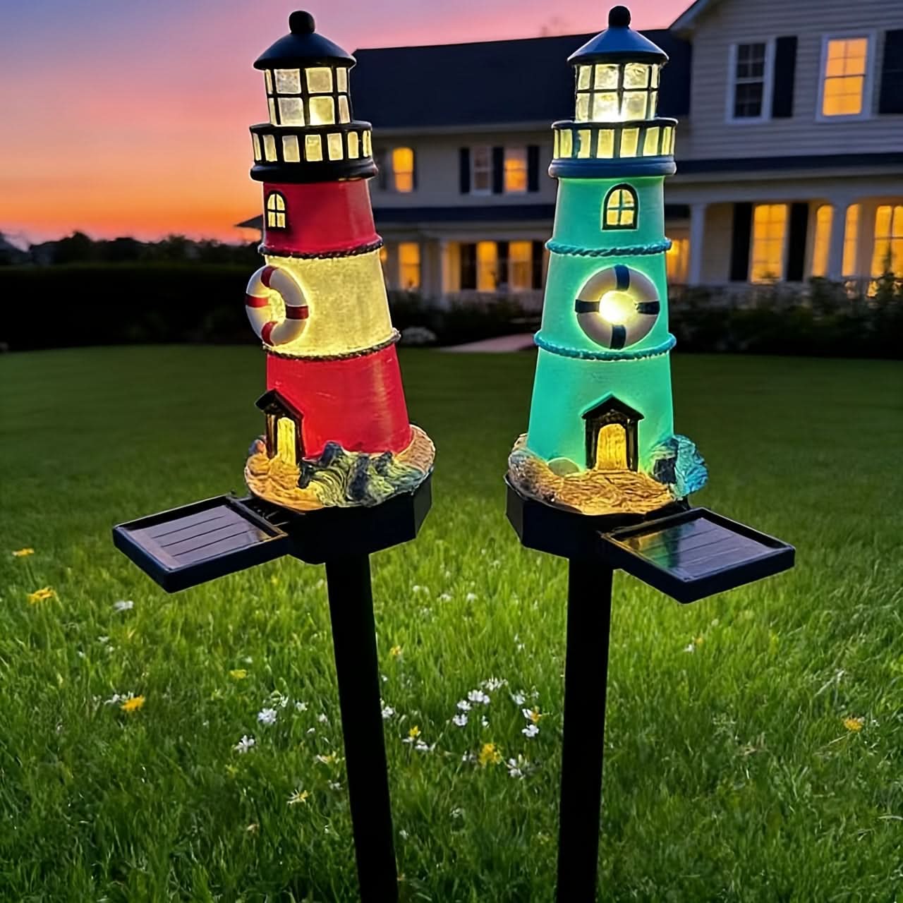 Solar Outdoor Decorative Lighthouse Lamp for Garden