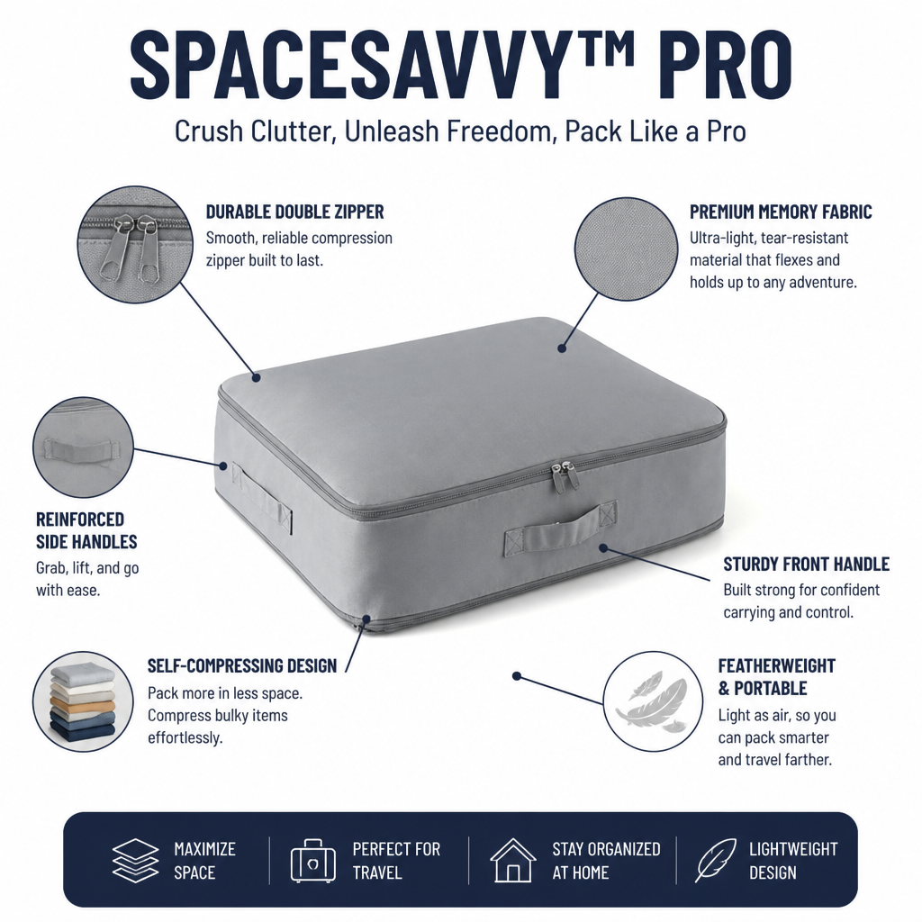 SpaceSavvy™ Pro — Crush Clutter, Unleash Freedom, Pack Like a Pro