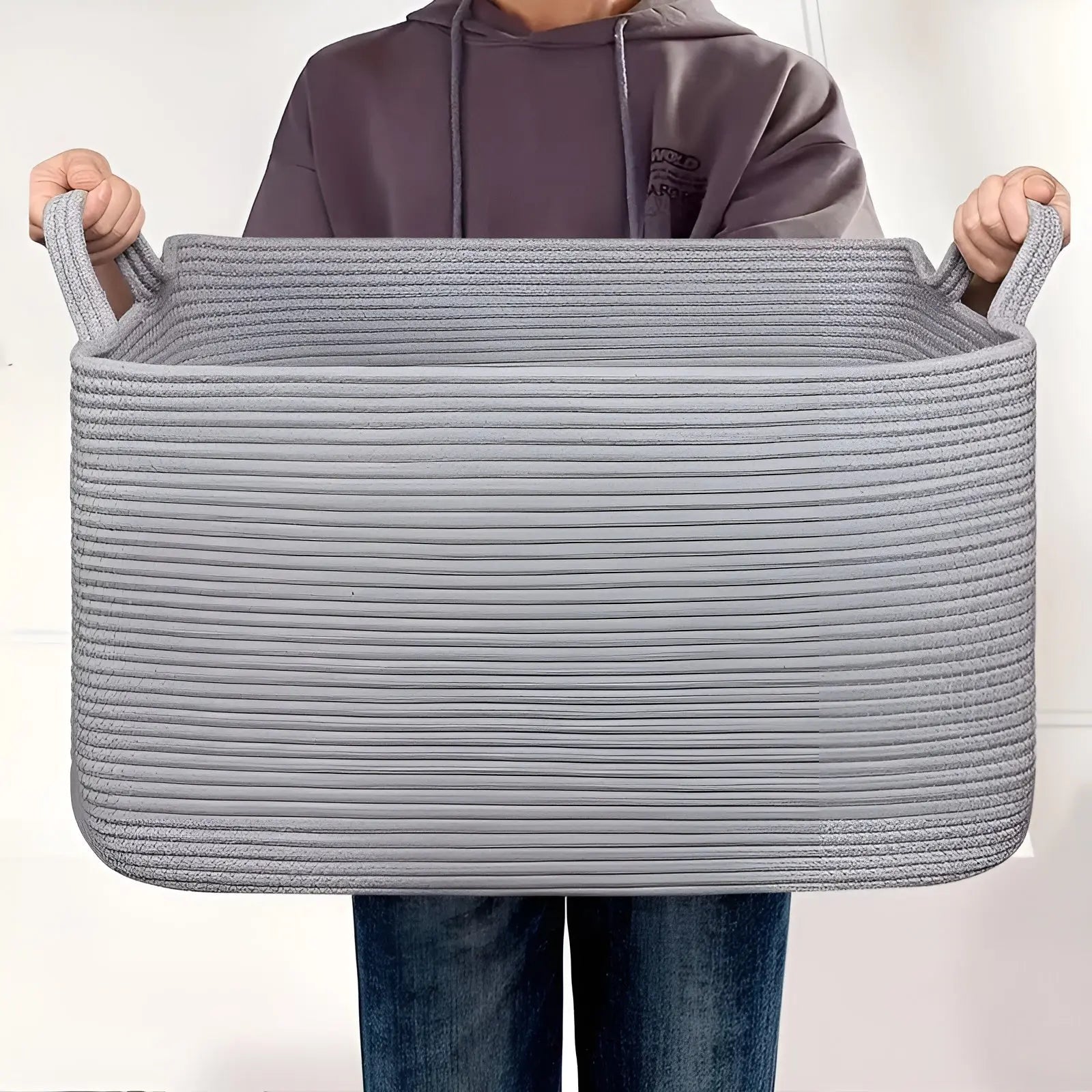 Woven Basket | Braided Design | Carry Handles | WohnHafen