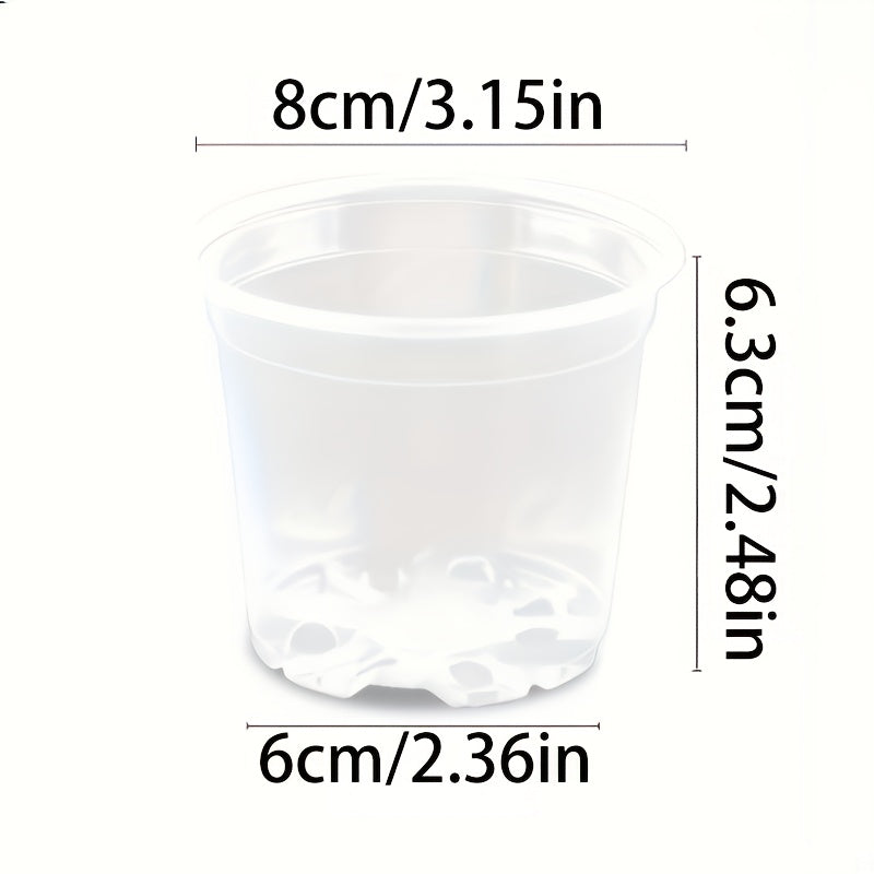 ClearGrow Pack – 20 Count See-Through Nursery Pots for Root Observation