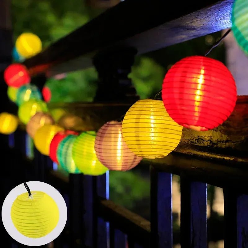 Solar LED Lantern String Lights – IP65 Weatherproof Build