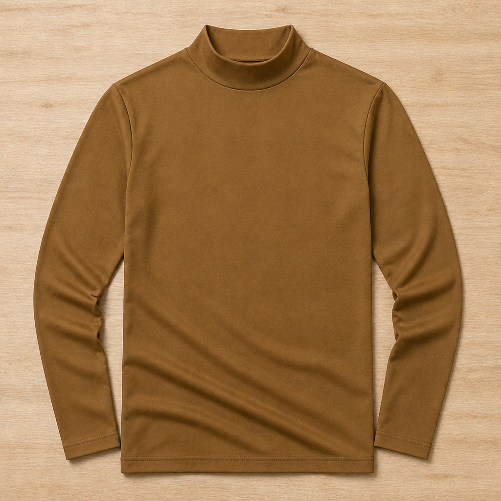 VeroEdge™ Slim Fit Long Sleeve High-Neck Shirt — Own Every Room with Unmatched Confidence and Comfort