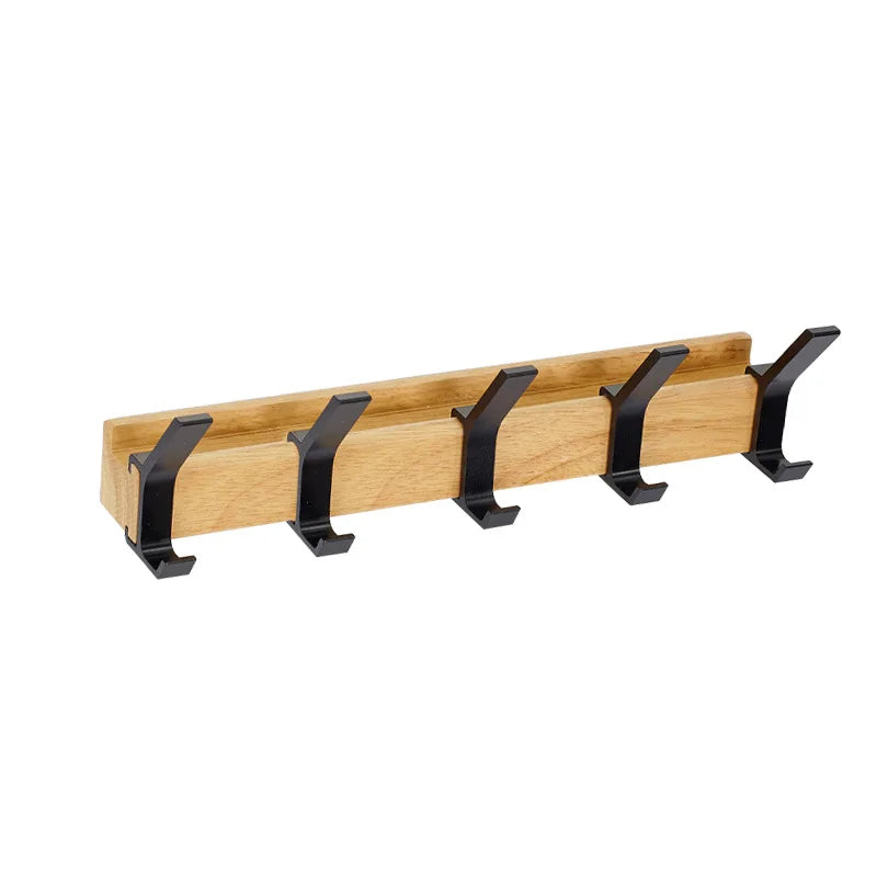 Wall-Mounted Coat Hanger with Dual Adjustable Hooks | Space-Saving Storage | Adjustable Double Hooks | Nordivo