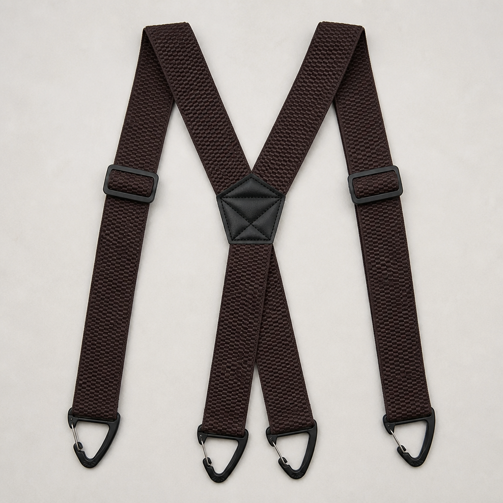 IronMark™ – Rugged Belt-Loop Suspenders with Carabiner Hook Clips