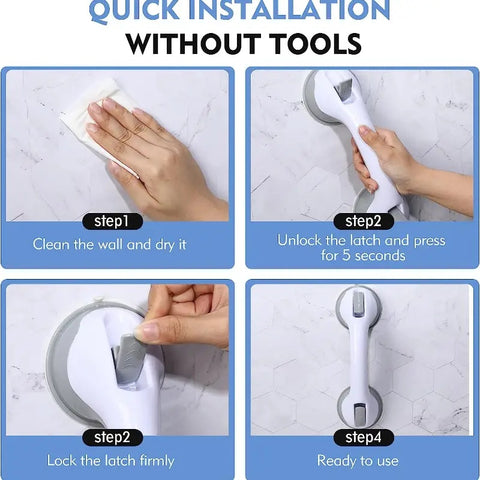 SecureGrip – Bathroom Safety Suction Grab Handle