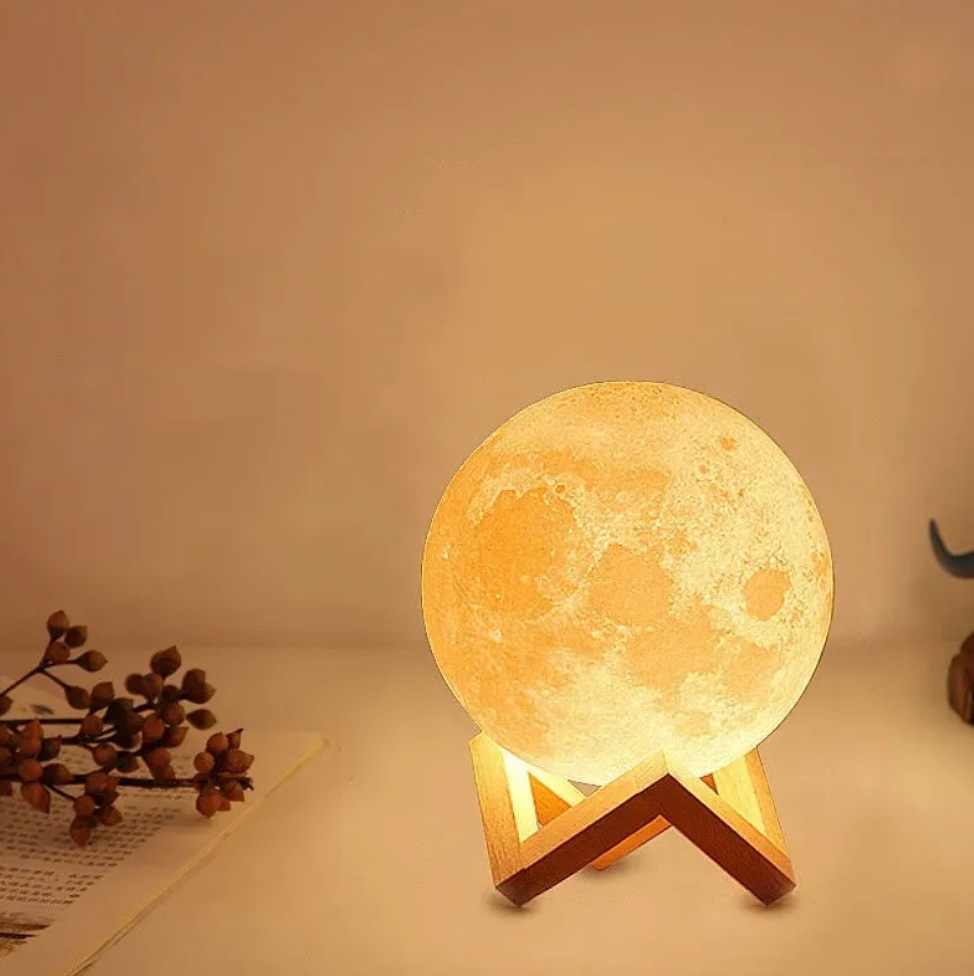 Wireless LED Rechargeable Table Lamp Magical Moon Lamp - Nightstand | Living Room Lamp