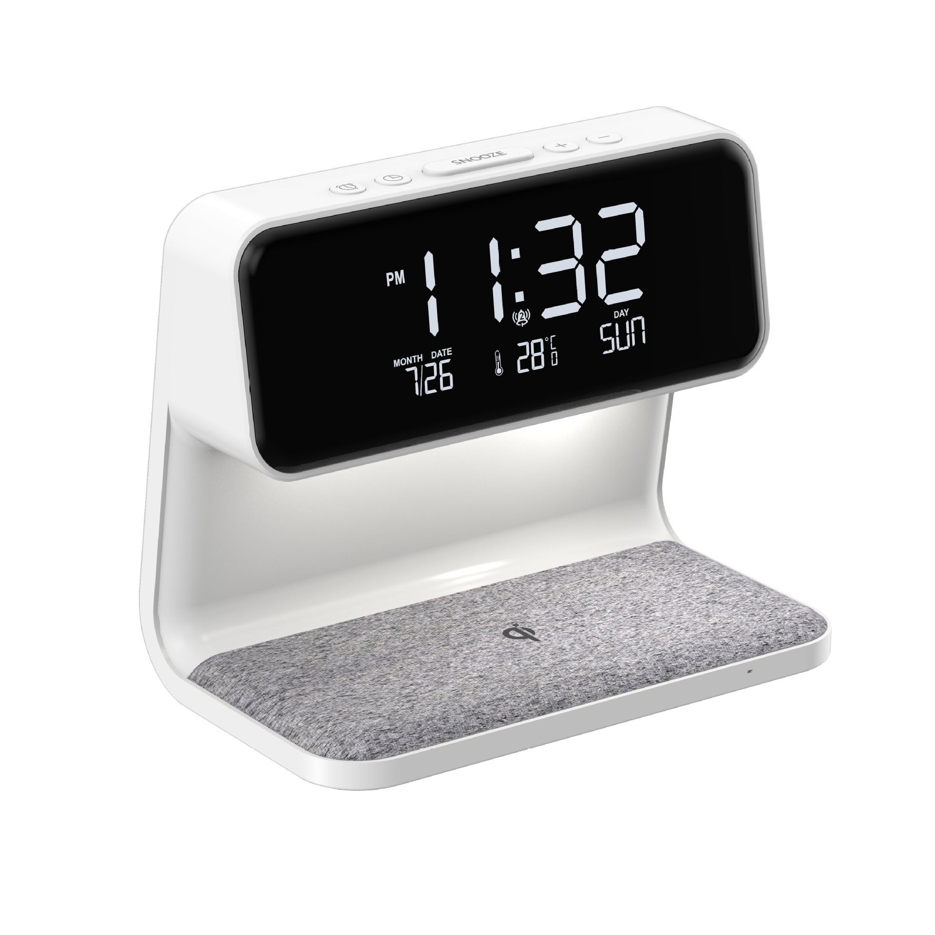 All-in-One Bedside Light with Wireless Charger & Alarm Clock