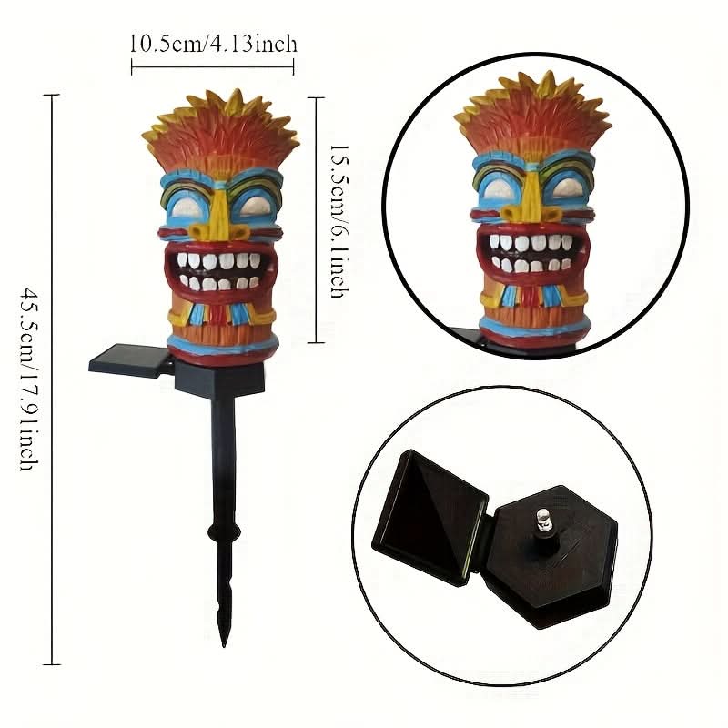 Solar Tiki LED Garden Stake Light for Outdoor Decoration