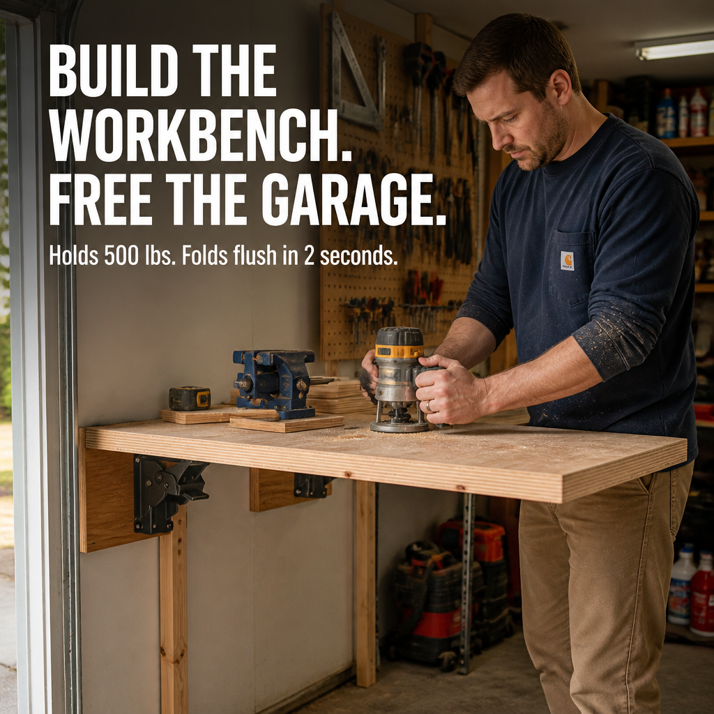 ForgeFold™ — Support 500 Pounds Firmly, Then Fold Neatly Against the Wall