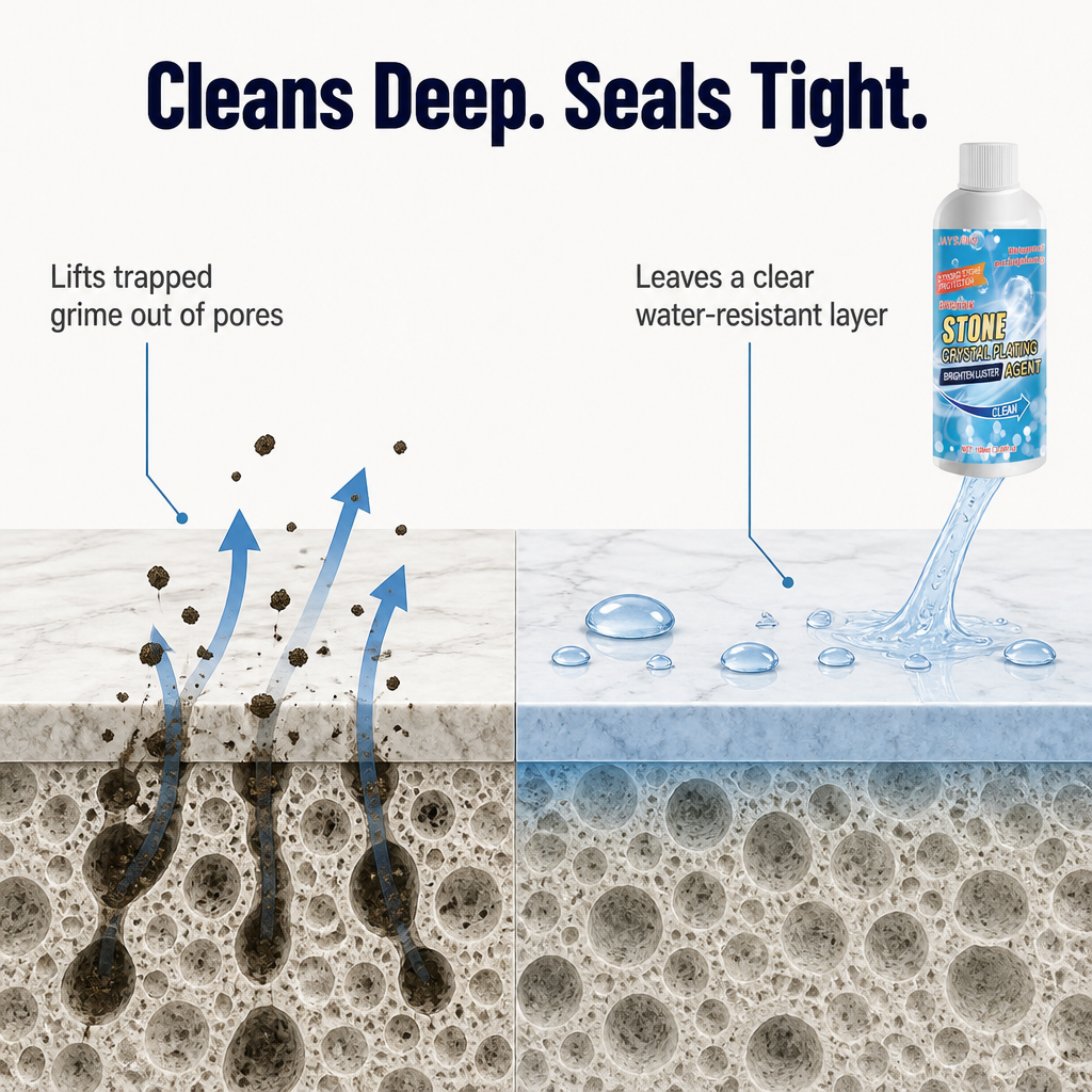 CrystalSure™ — Remove Years of Stains and Lock in Stone Shine Fast