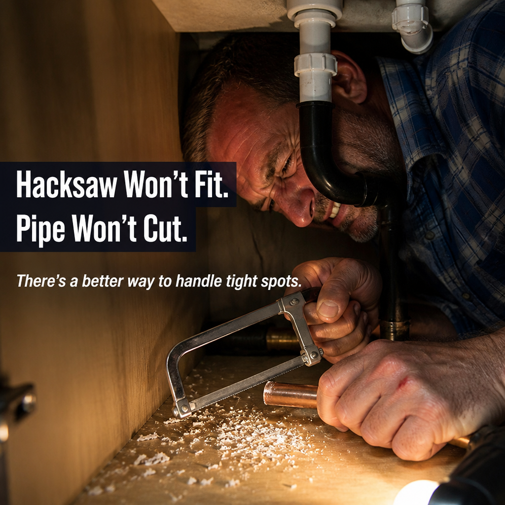 FlowMaster Precision™ — Ratchet PVC, Copper & PEX Fast Without Pipe Damage