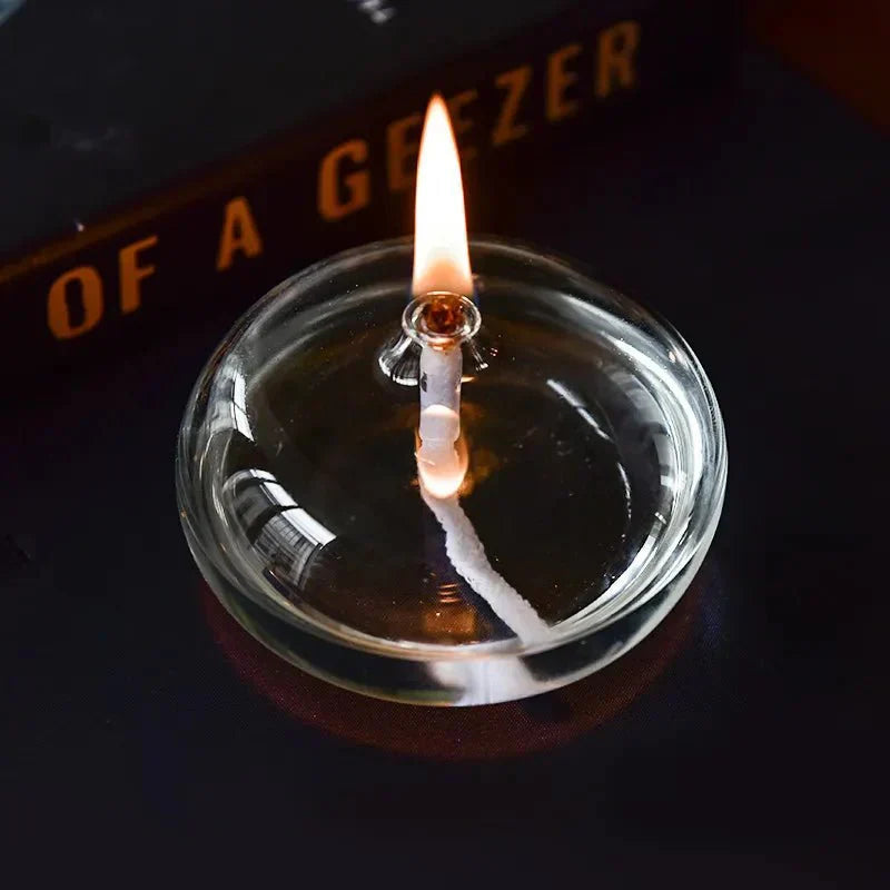 Glass Lantern Oil Light