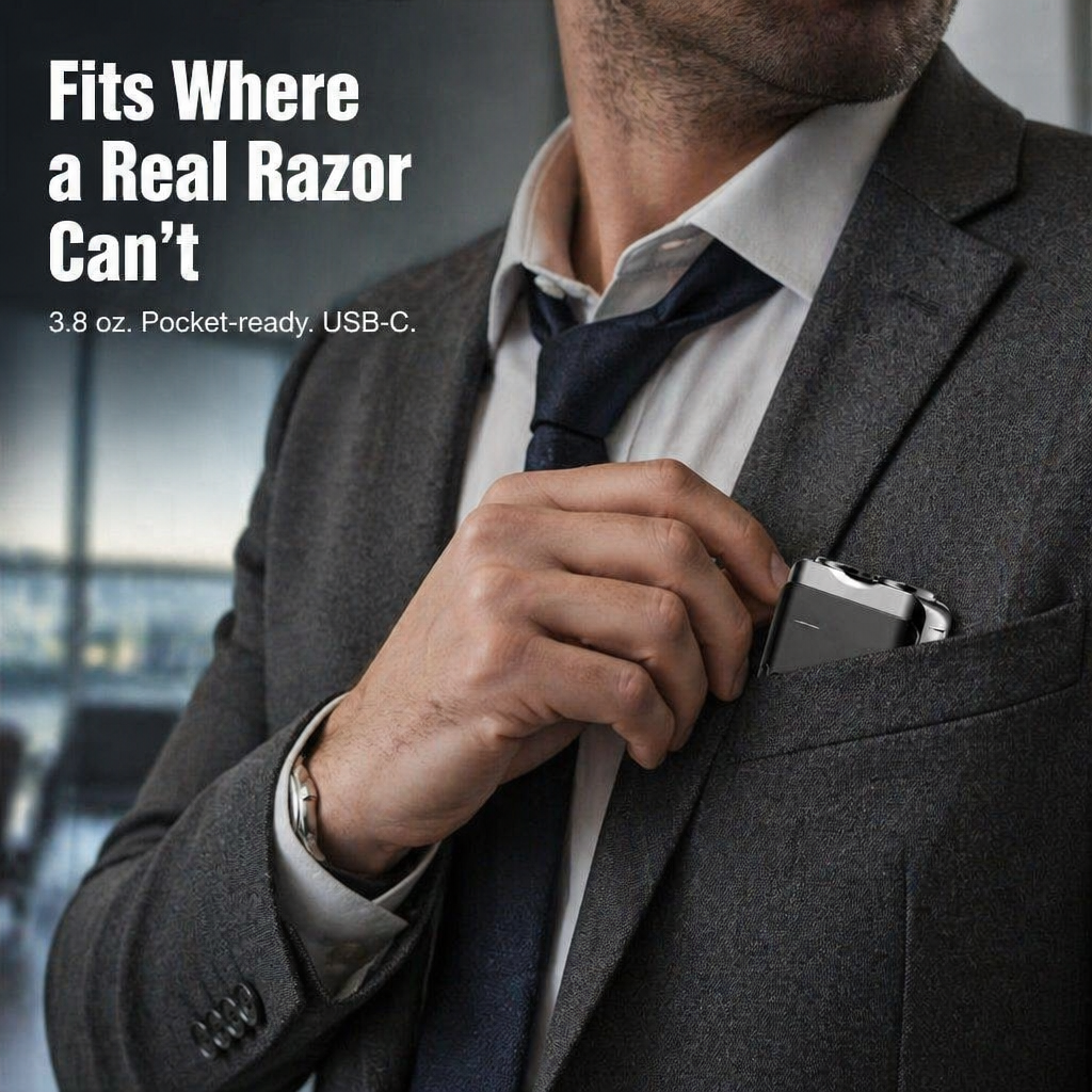 TitanGlide™ — Achieve a Precise, Skin-Friendly Shave That Fits in Your Pocket