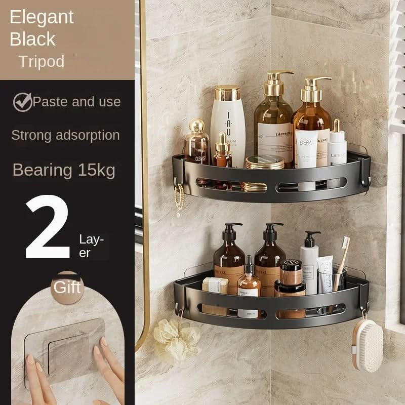 Adhesive Shower Shelf Organizer – No Drill Installation