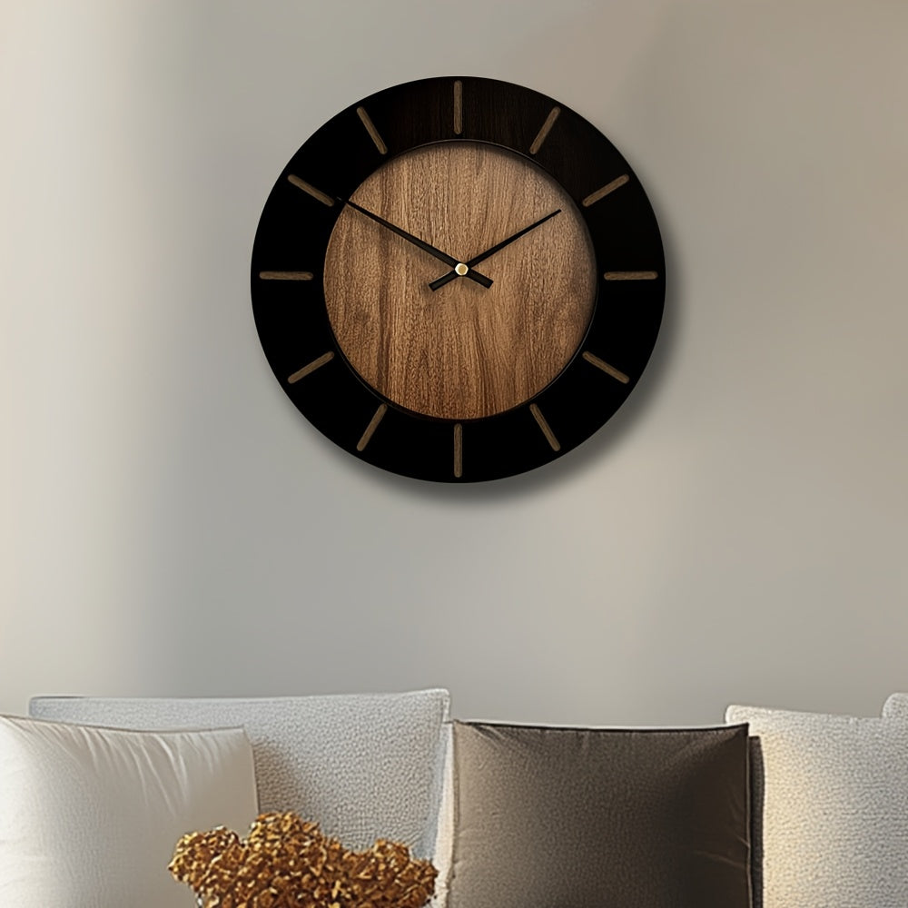 Heritage Timekeeper - Classic Round Wooden Wall Clock