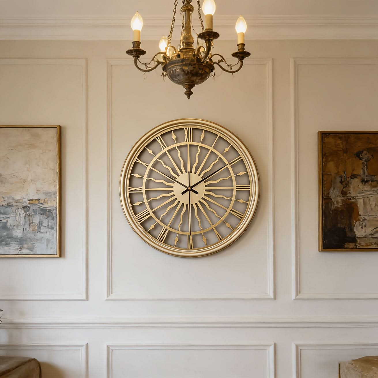 Silent Iron Art 3D Round Analog Wall Clock