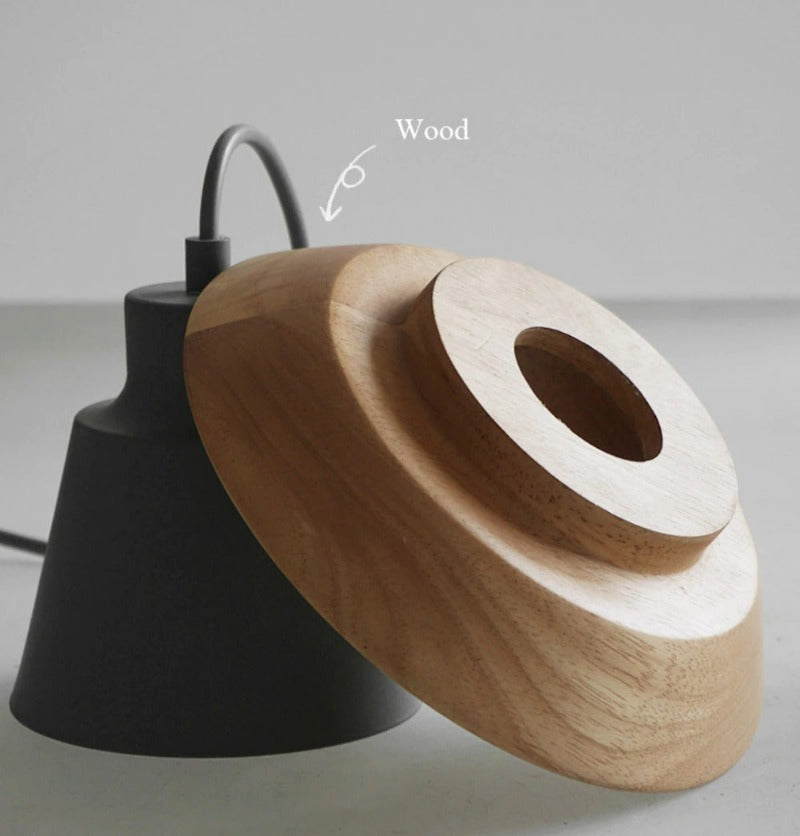 Scandinavian Hanging Wooden Lamp