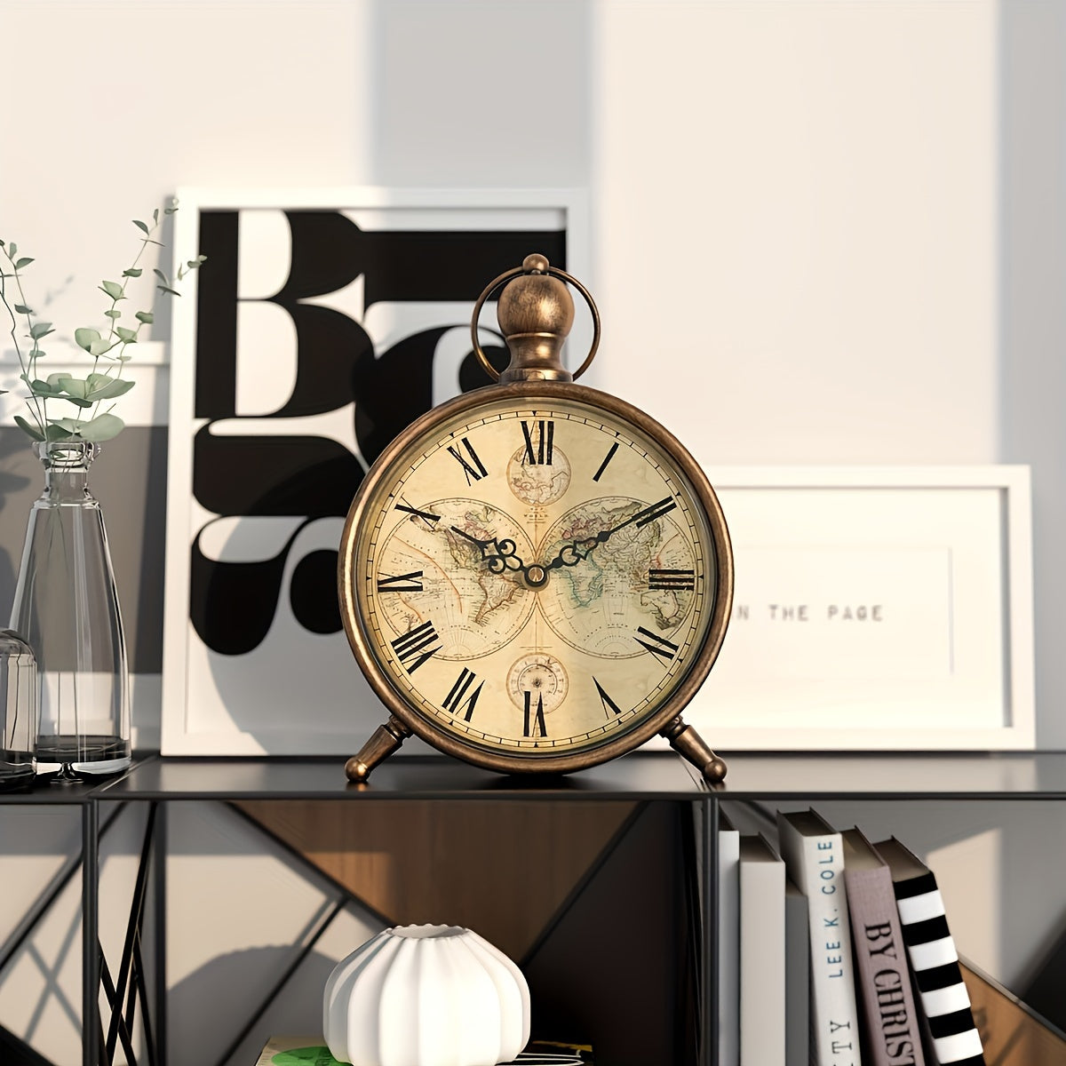 Parisian Charm Desk Clock with Silent Quartz Movement