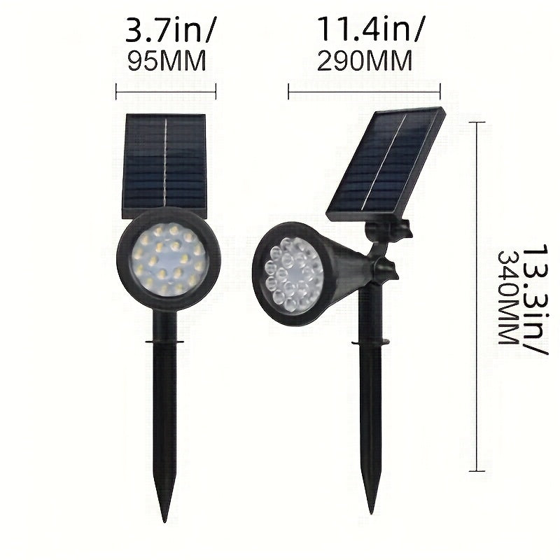 LUMENBRIGHT - Solar-Powered LED Garden Spotlights, 2-Pack