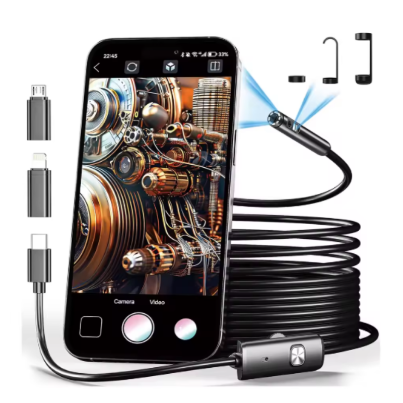 Endoscope Lens | Flexible Inspection in Tight Spaces | Adjustable LED Lighting | ScopeFlex