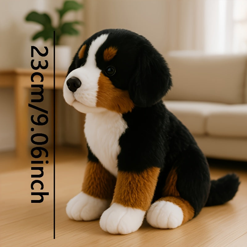 Cuddly Companion: Realistic Bernese Mountain Dog Plush Toy