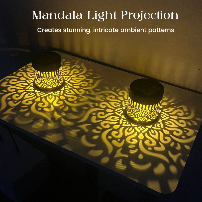 Garden Solar Projector with Automatic Sensor for Mandala Patterns