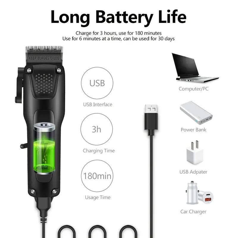 Ultimate Grooming Trio: Wireless Hair & Beard Trimming Set