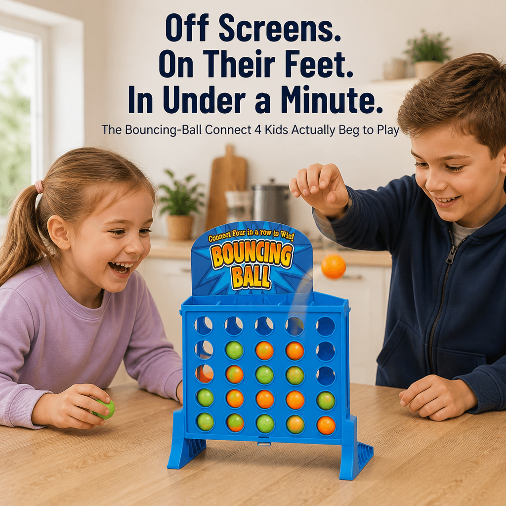 AimVenture™ — Bounce-Shoot Connect 4 That Pulls Kids Away from Screens and Sparks Loud Laughter