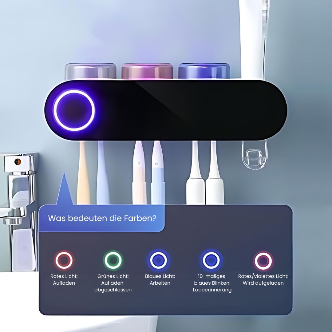 Smart Toothbrush Organizer with UV Sanitization