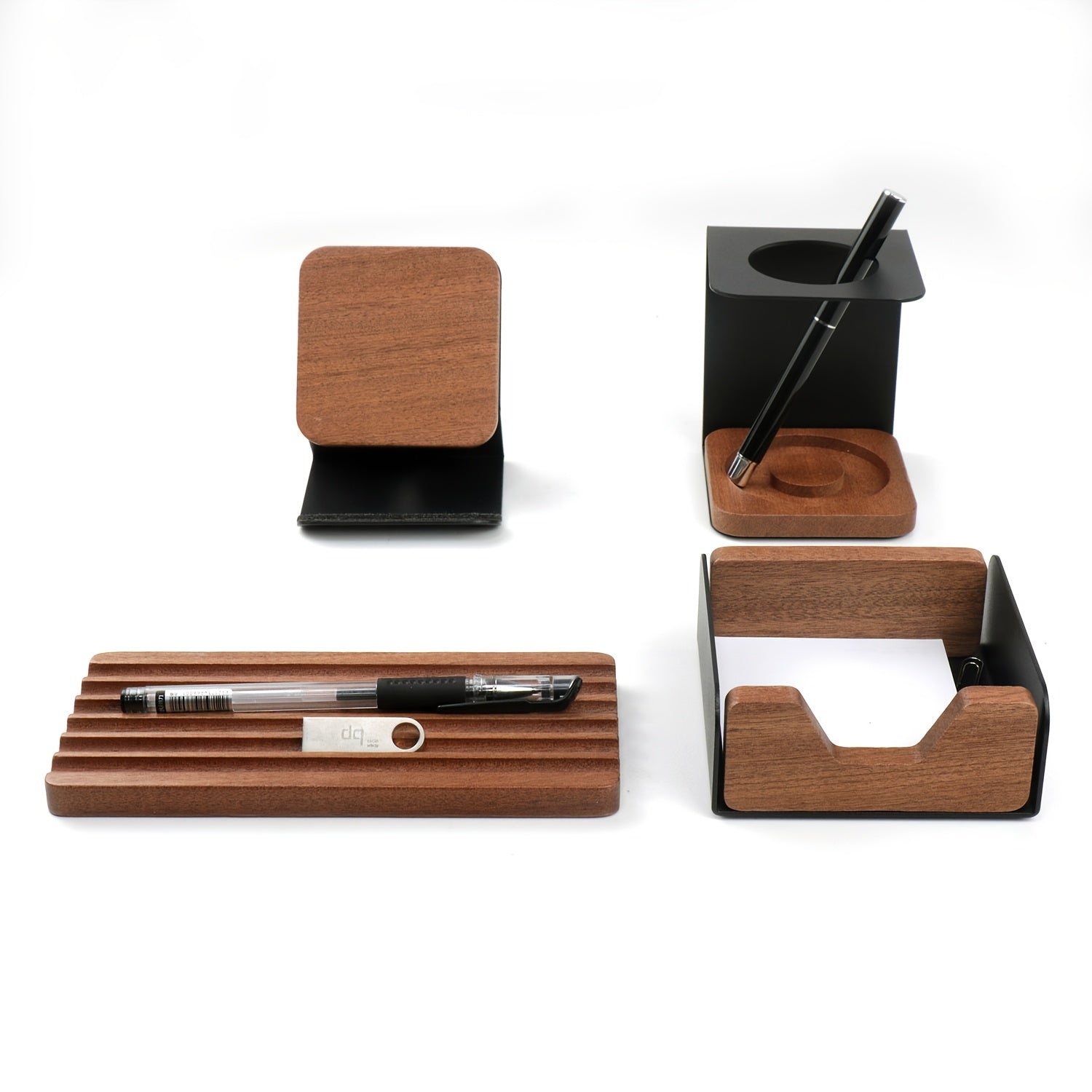 Classic Carbon Steel Desk Organizer Collection