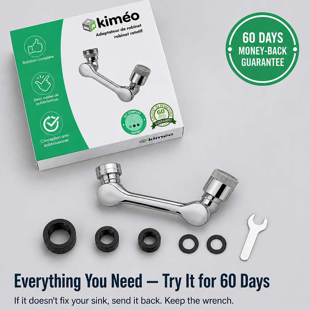 HydraFlex™ — No More Splashing, Access Every Sink Corner Instantly | 60-Day Guarantee