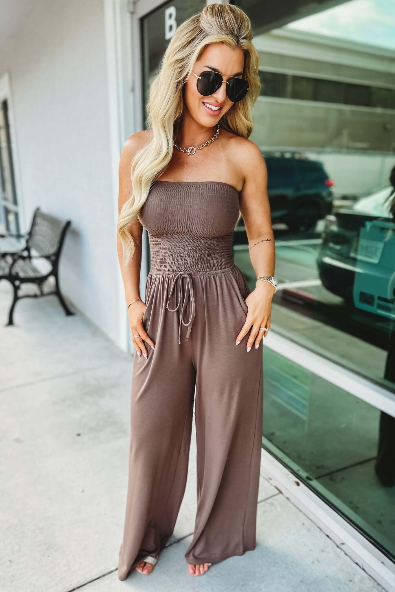 LunaSid™ Off-Shoulder Jumpsuit — Own Every Room with Unmatched Comfort and Chic Confidence