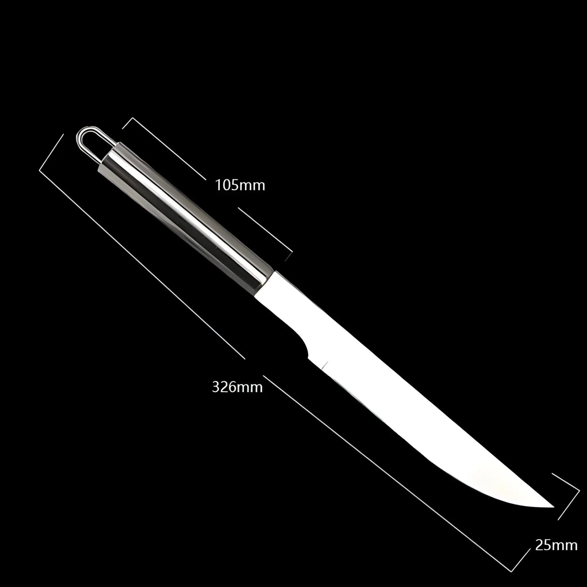Stainless Steel BBQ Cutlery Set | Comes with Carrying Case for Travel | Heatproof Firm Grip | RostRanger