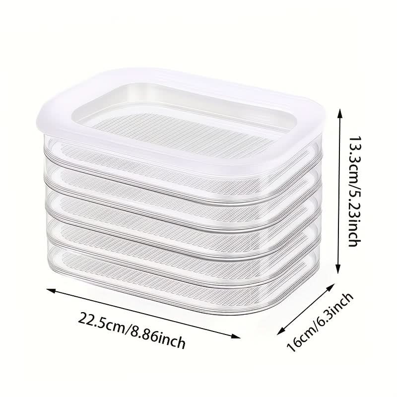 Stackable Food Storage Bins for Organizing Refrigerator and Freezer