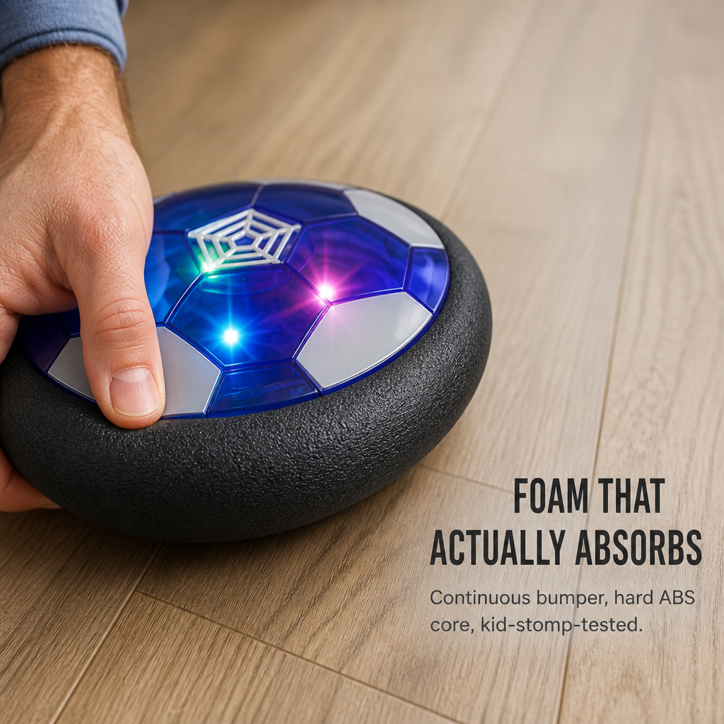 GlideSphere™ — Transform Rainy Days Into Indoor Soccer Fun Without Cracked Lamps