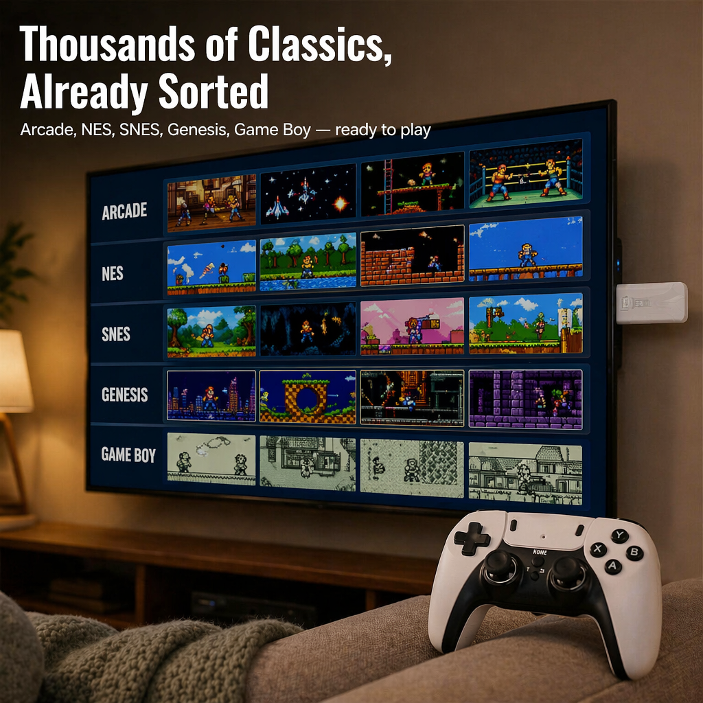 NovaArcade™ — Plug In, Link Up, and Fight Your Way Through Thousands of Retro Classics
