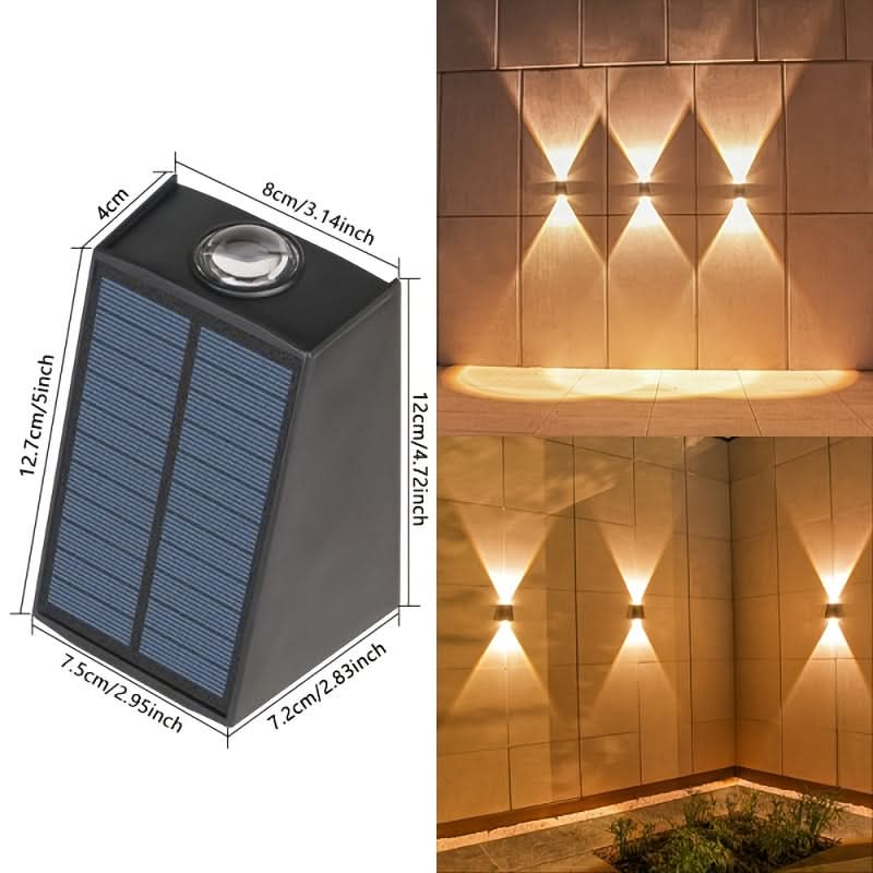 4-Pack Solar Wall Lights for Up and Down Illumination
