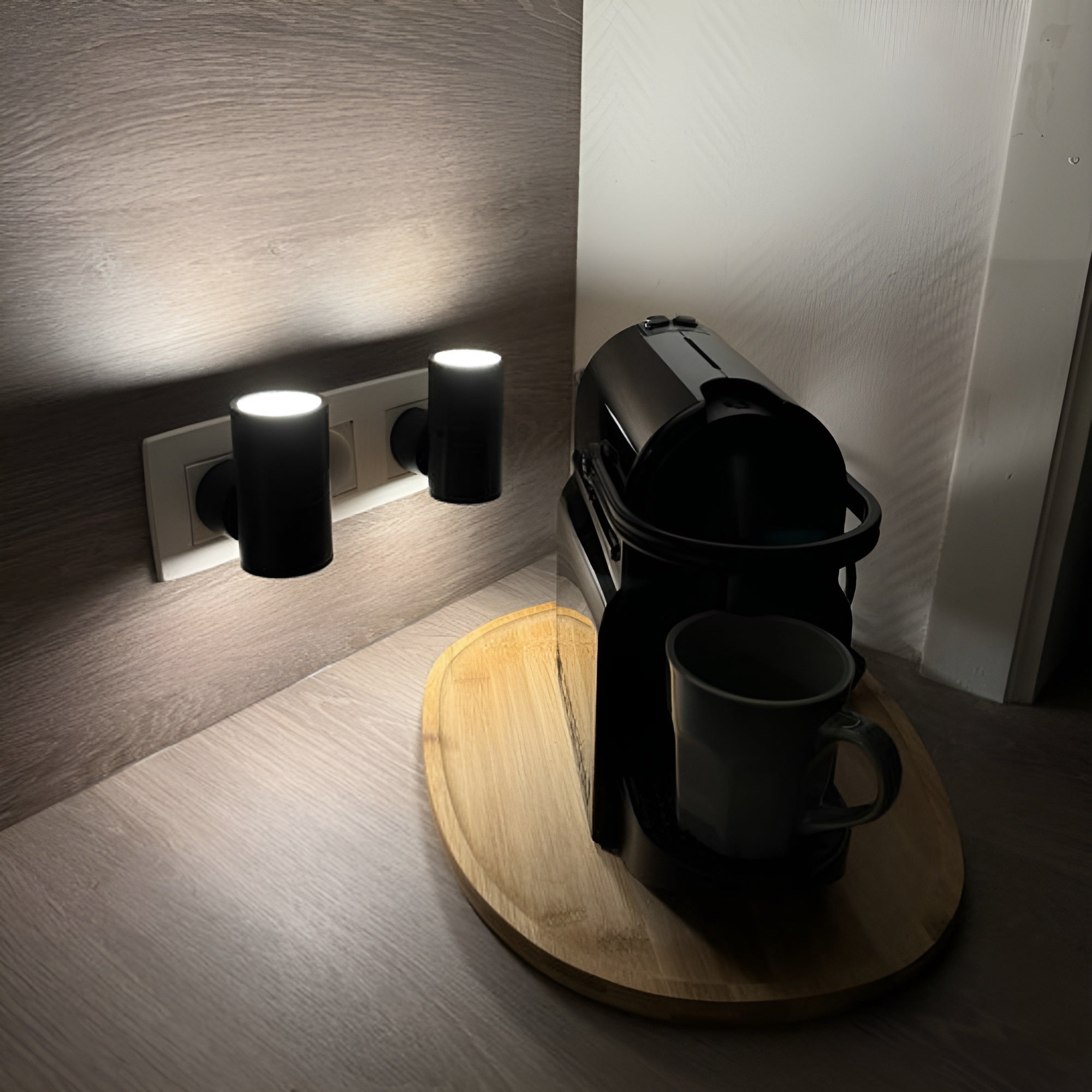 Adjustable LED Night Lamp Plug-in with Rotary Dial – Gentle White Light