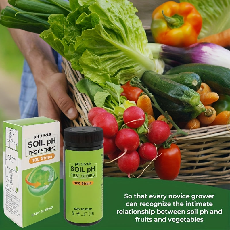 EcoTest – 100 Soil pH Strips for Perfect Garden Health