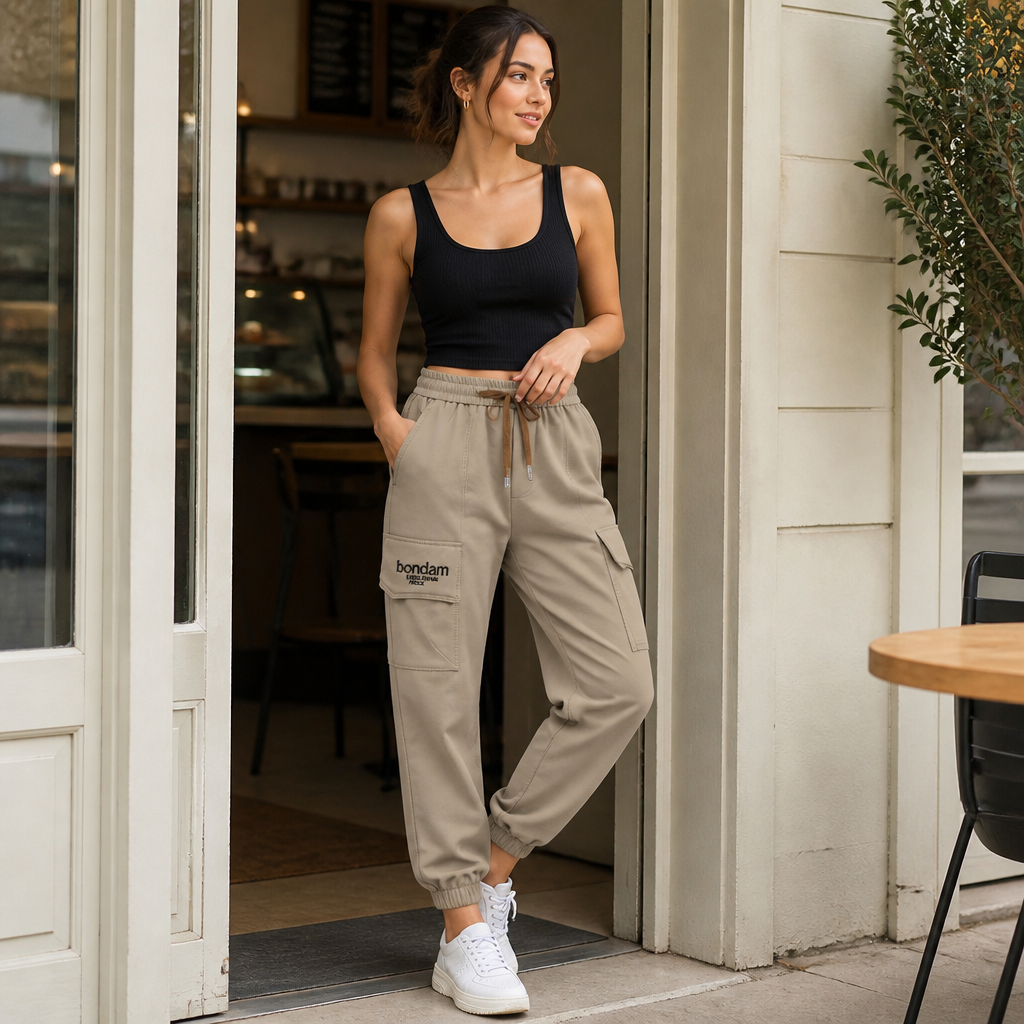 VitaLuxe™ – Comfortable Cargo Joggers with Adjustable Drawstring Waist
