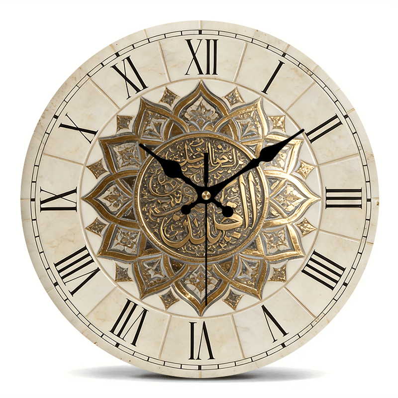 Vintage Roman Style Wooden Wall Clock