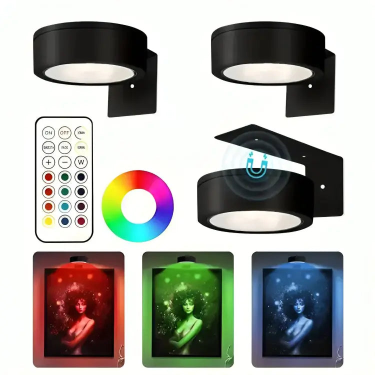 Convert Any Photo Into Art – Gallery-Style Lighting Without Drills & Wireless Setup
