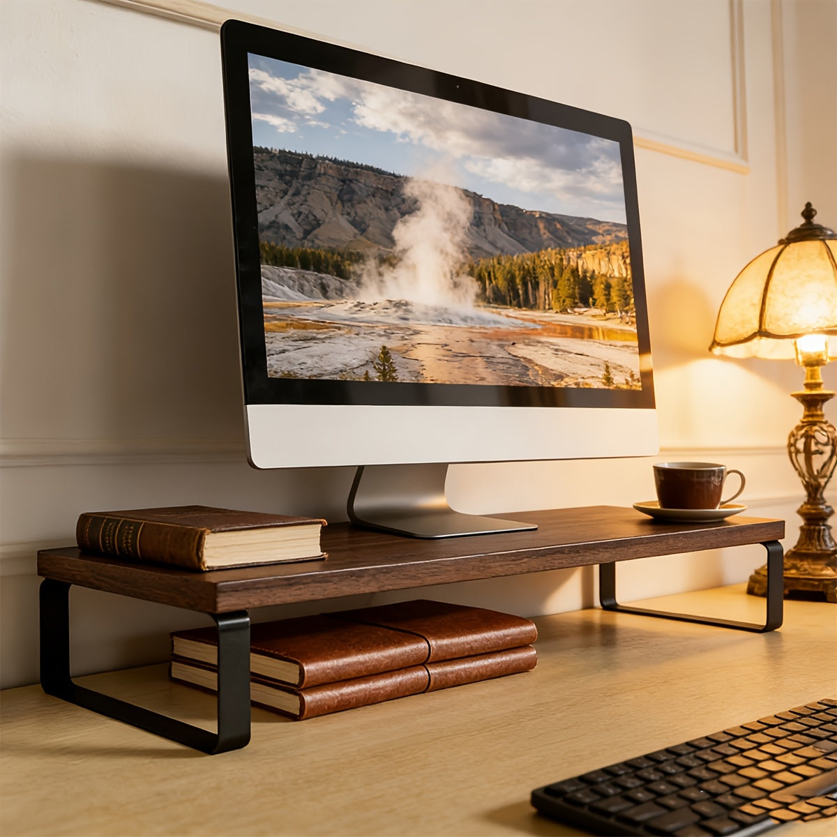 ErgoLift – Portable Wooden Laptop & Tablet Stand for Comfort