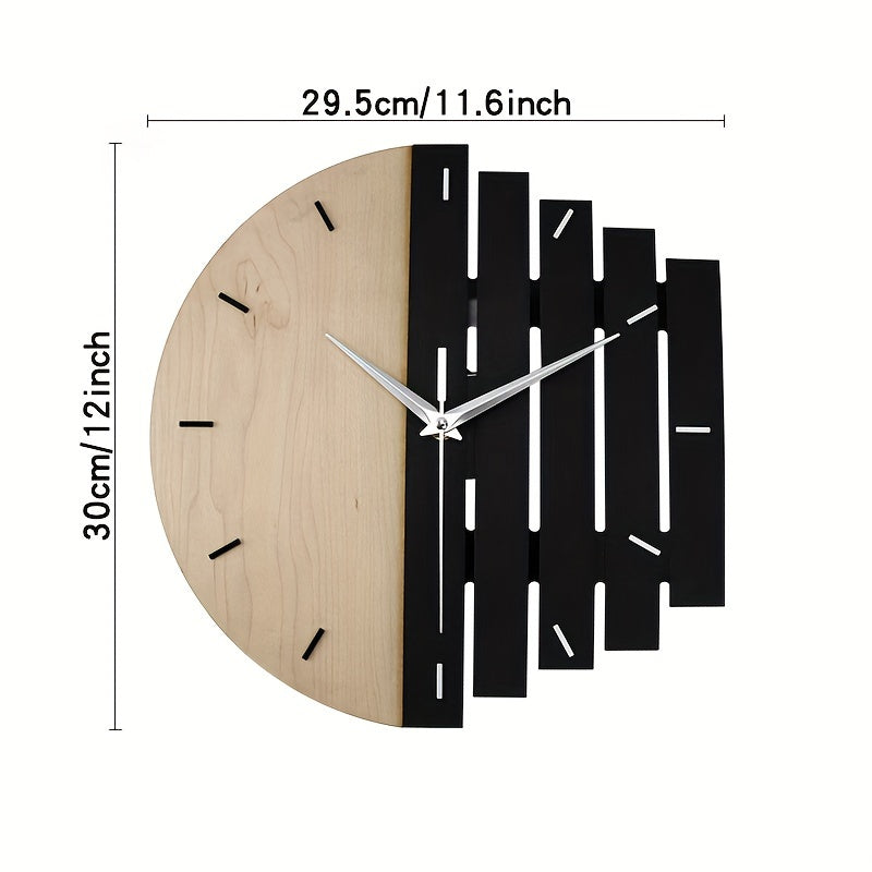 TimberEcho Silent Wall Clock – Retro Charm for Every Room