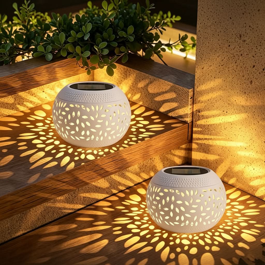 Outdoor Metal Table Lamp with Solar Power