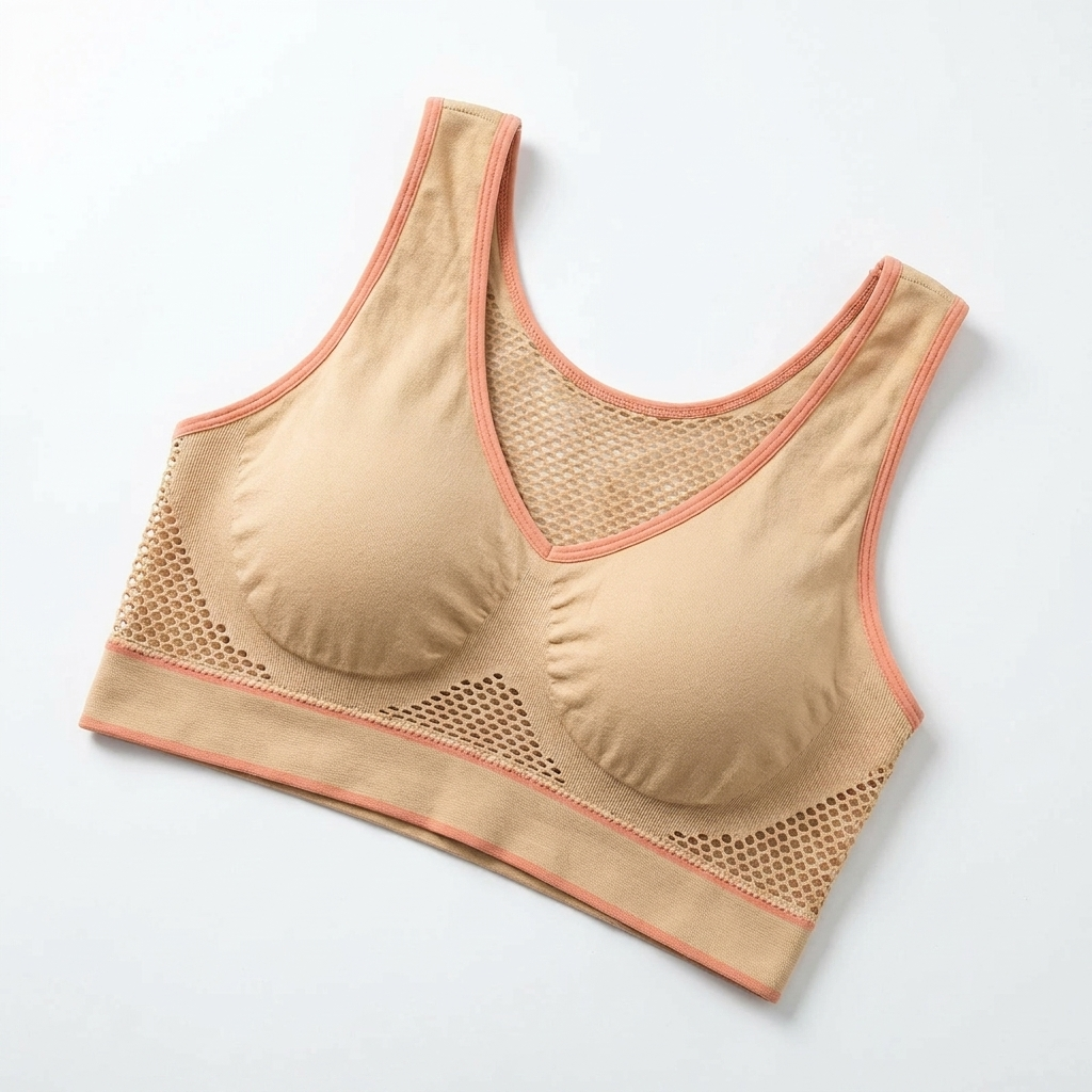 EmbraLuxe™ – Wireless Plus-Size Lift Bra with Airy Mesh Wings