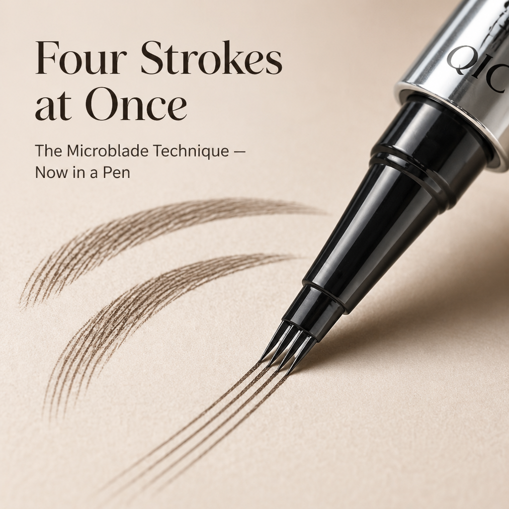 BrowLuxe™ — Draw Hair-Like Brows in 60 Seconds Using 4-Prong Microblade Tip
