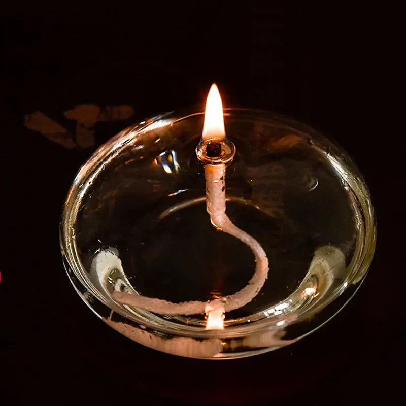 Glass Lantern Oil Light